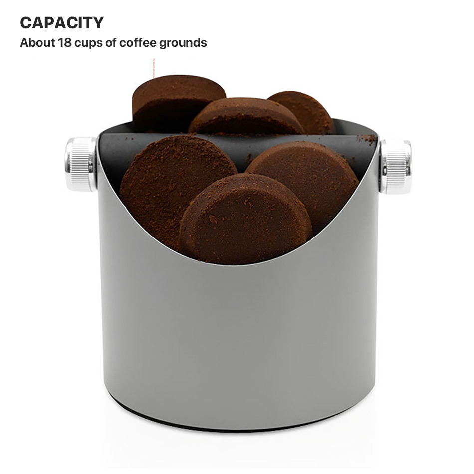 Coffee Knock Box - Antislip koffie knockbox van roestvrij staal,