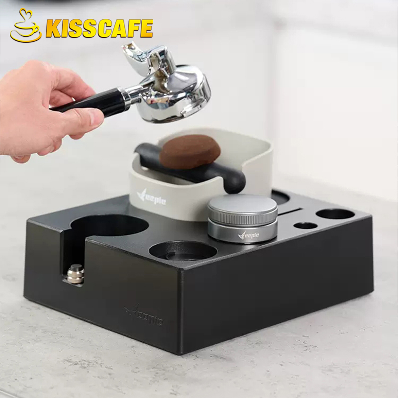 Coffee Knock Box - Koffie Tamper Station Mat Stand Filterhouder