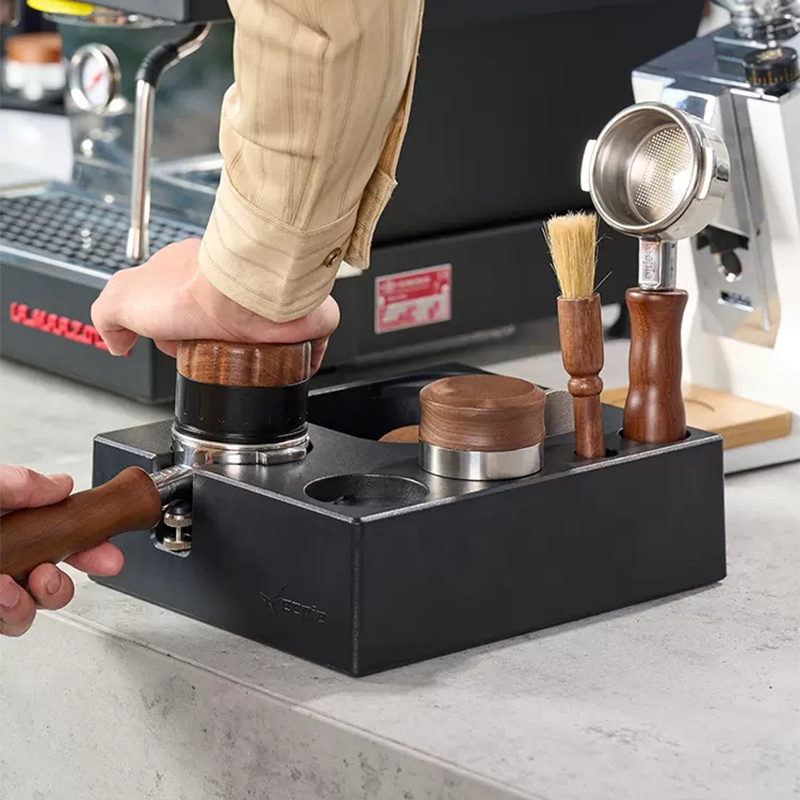 Koffie Tamper Station Mat Stan - Coffee Knock Box recensie en prijs